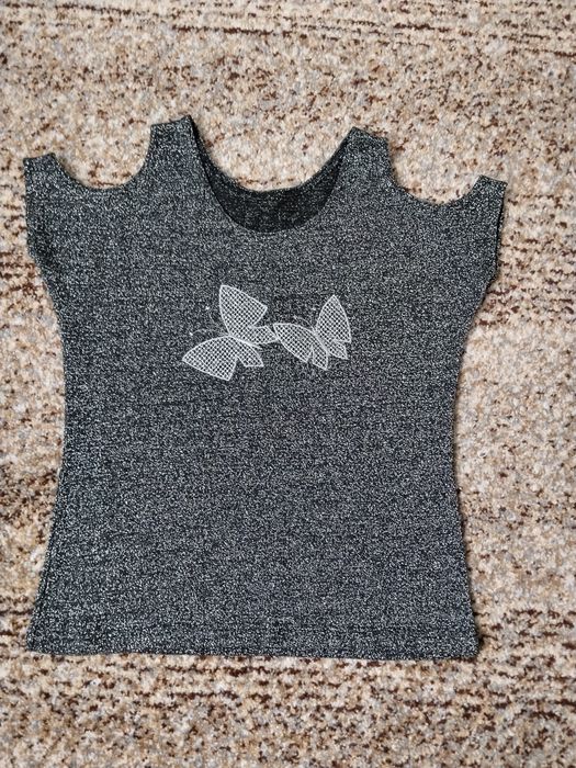 Bluzka damska czarno srebrna