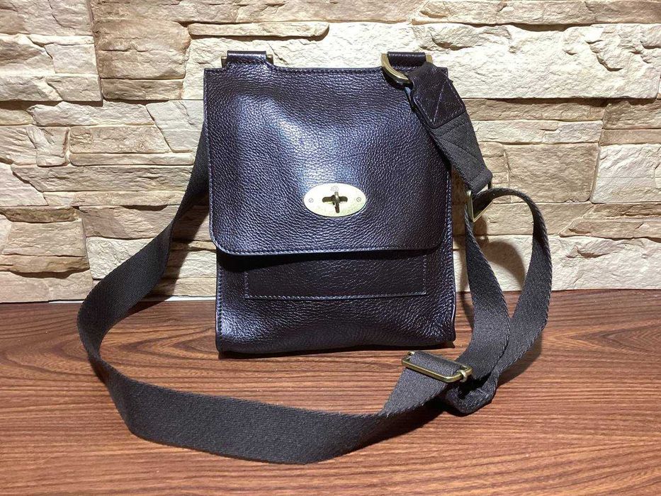 Сумка через плечо Mulberry Antony из коричневой кожи с классическим замком "Почтальон".