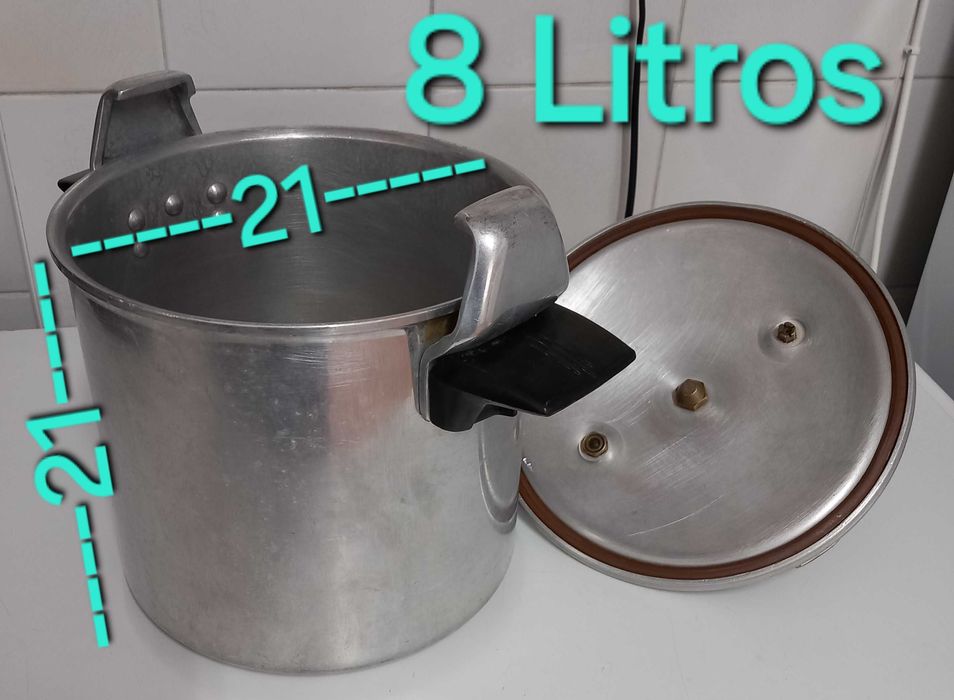 PANELA DE PRESSÃO Made in PORTUGAL SILAMPOS DE 8 Lts.Casa Cozinha Restauração.