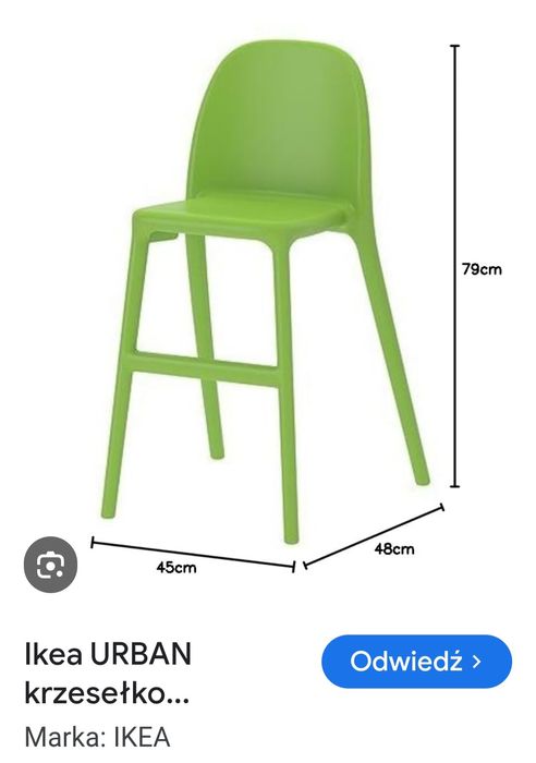 Krzeslo 2szt zielone urban, ikea