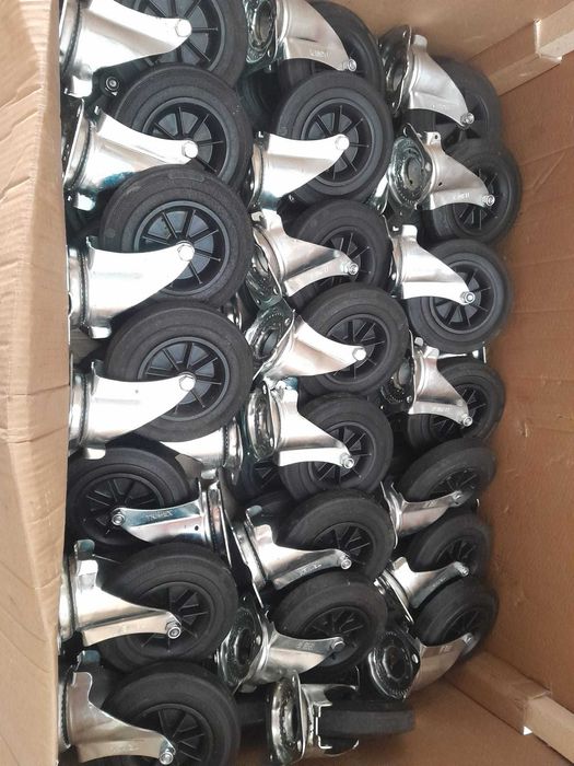 Kółko transportowe 360* bez hamulca 200mm Kastory podesty wózki regały