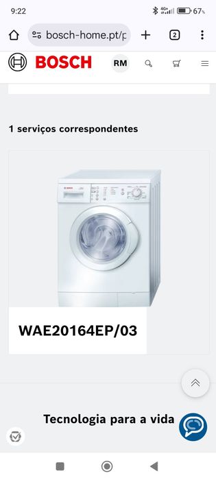 Máquina roupa Bosch