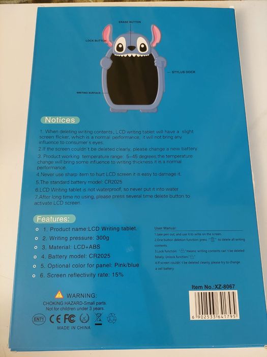 Tablet de Escrita LCD Stitch - Novo