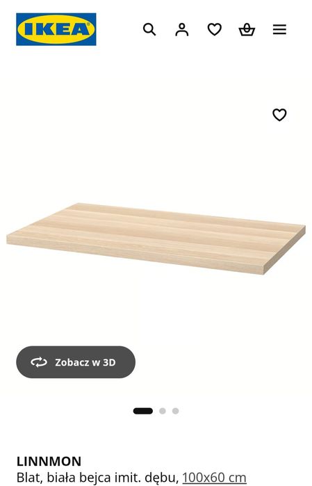 Blat Ikea LINNMON 100x60cm