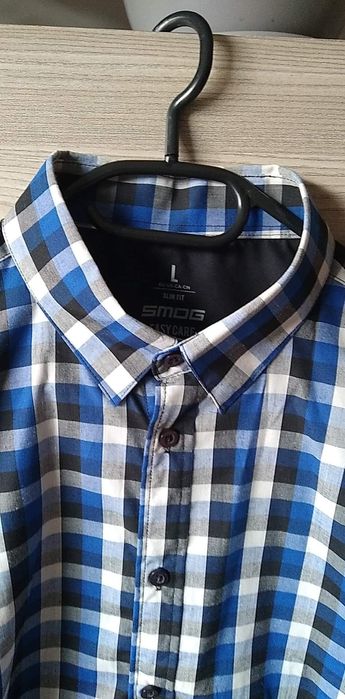 Koszula męska w kratkę rozmiar L