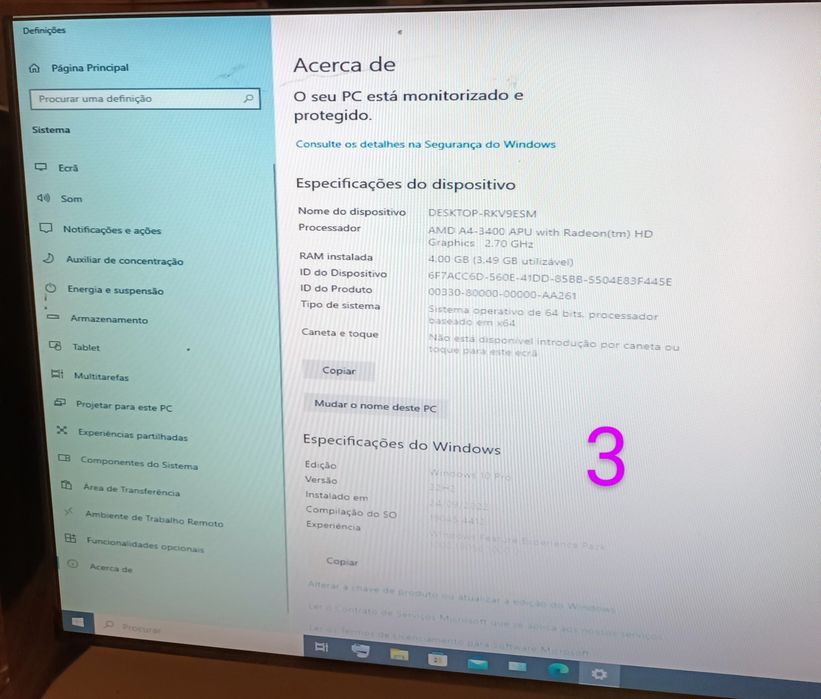 Used HP Computer with Windows 10 but without Office433583792546140161