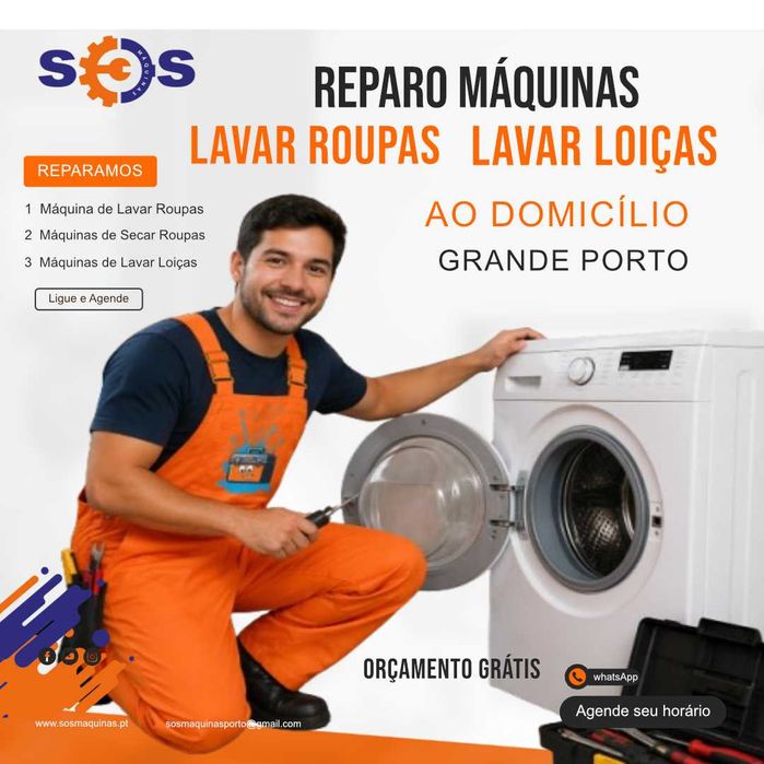 Reparação de Máquinas de Lavar Roupa e Loiça ao Domicílio | Grande Porto