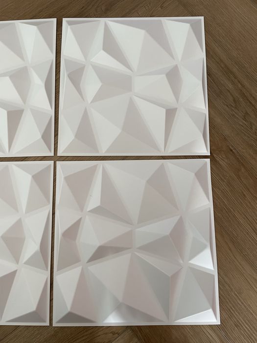 Panele dekoracyjne 3d diament bialy 33 szt