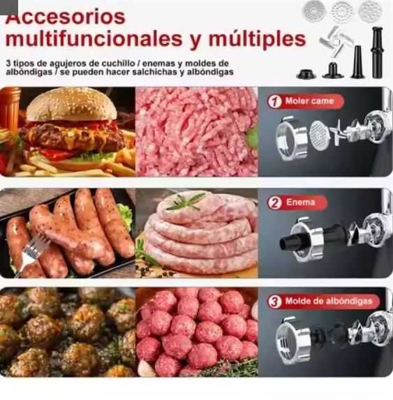 Електрична м'ясорубка з нержавіючої сталі