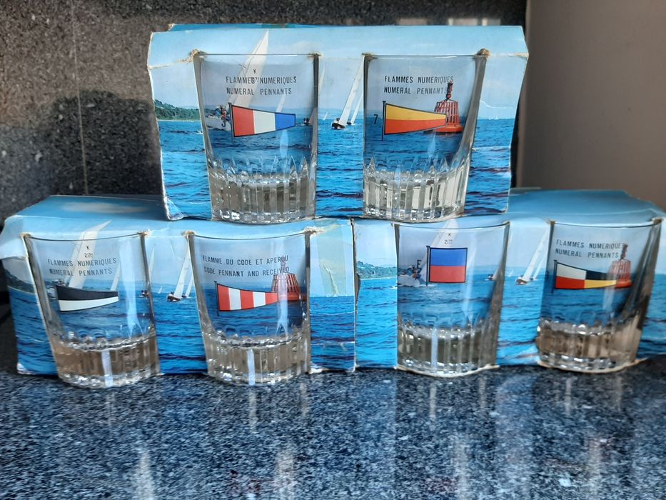 Whiskey Glasses (12 pcs), Crisal Brand, Nautical Theme