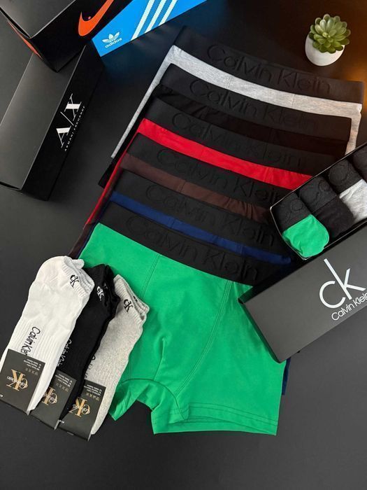 Чоловічі труси Calvin klein 3D з рельєфним написом на резинці. Мужские