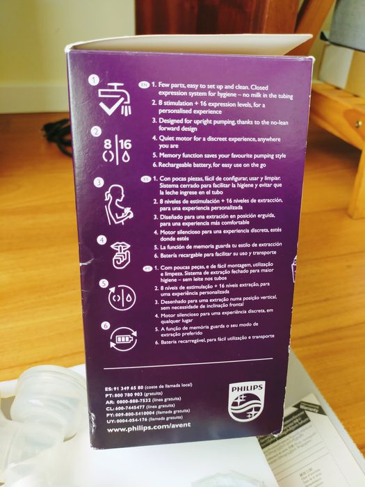 Bomba tirar leite sem fios • Philips Avent Premium