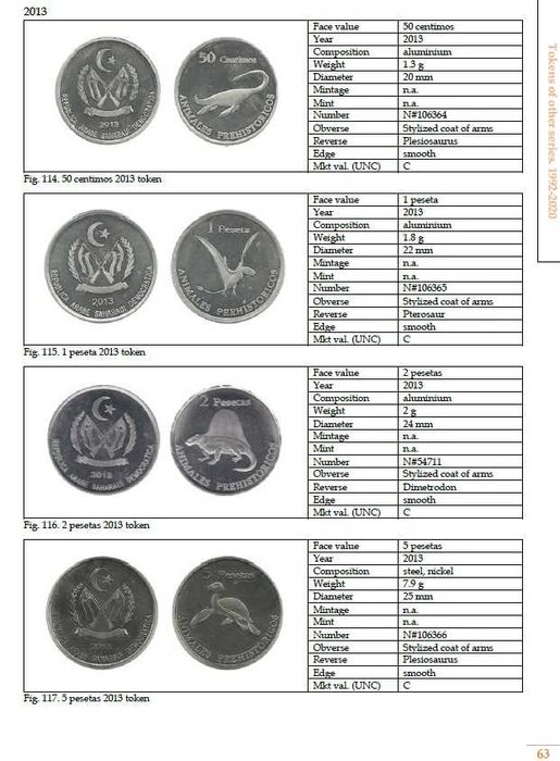 Sahara Ocidental - - - Catálogo de Moedas - - - - - Livro de Moedas