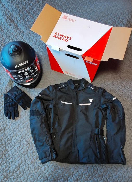 Strój motocyklowy damski SECA XS kurtka rękawice kask