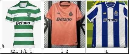 Camisolas do desporto