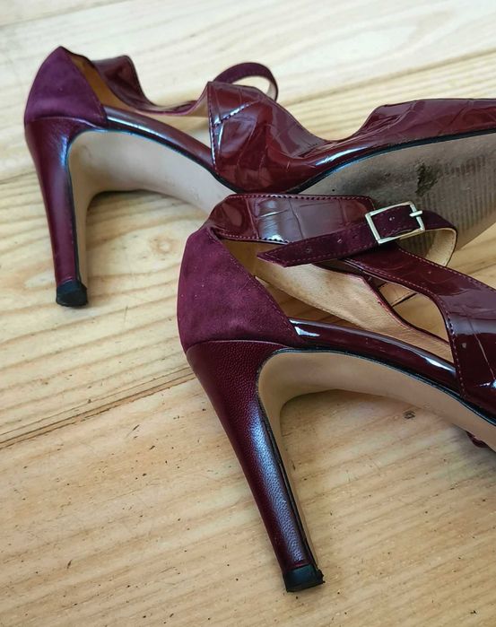 Buty wizytowe bordowe