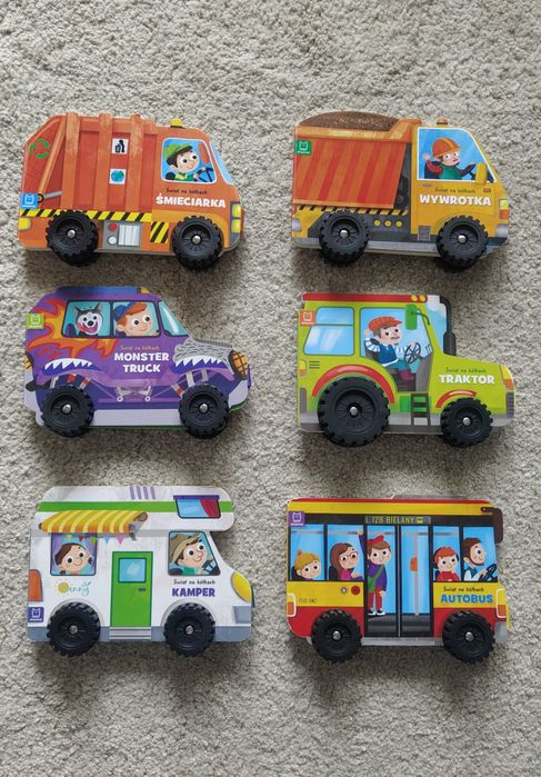 6szt Książki auta na kółkach! Aksjomat