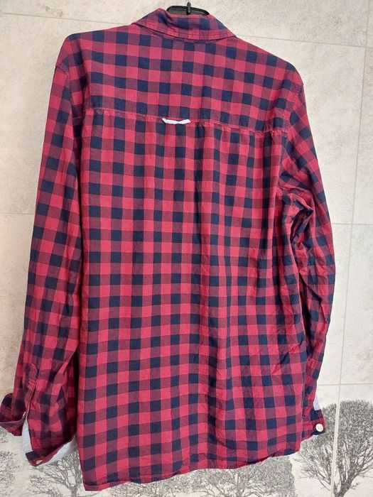 Koszula H&M świąteczna rozm 164, noworoczna, czerwono-granatowa krata