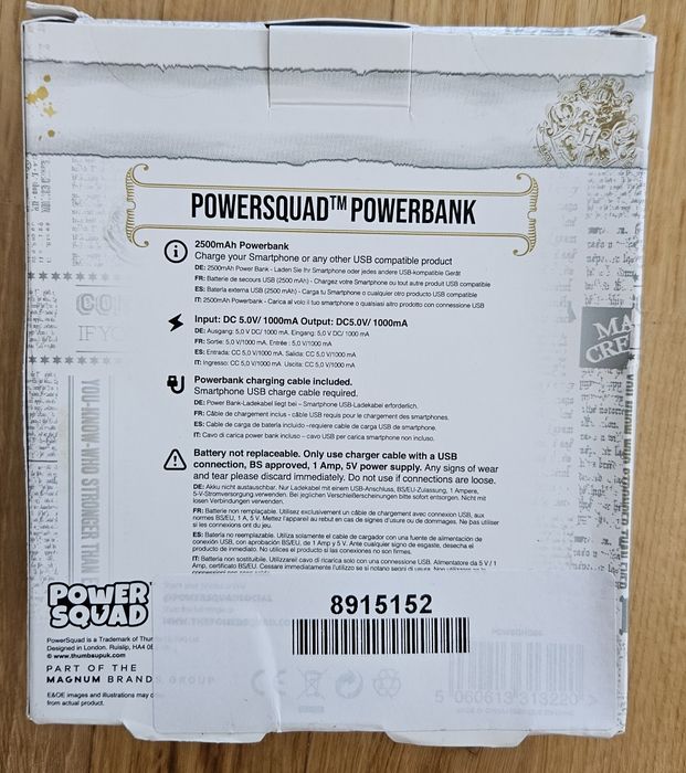 Павербанк новий 2500mAh Гарі Потер Бездротова зарядка