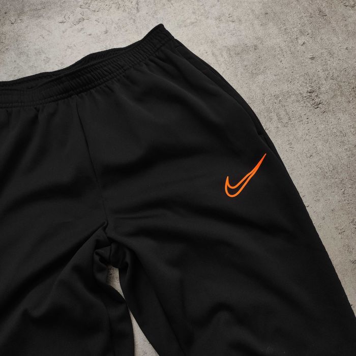 MĘSKIE Spodnie Dresowe Czarne Śliskie Nike Dri-Fit Trening Football