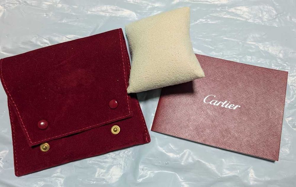 cartier оригинальный чехол - мешочек  для ювелирных + инструкция