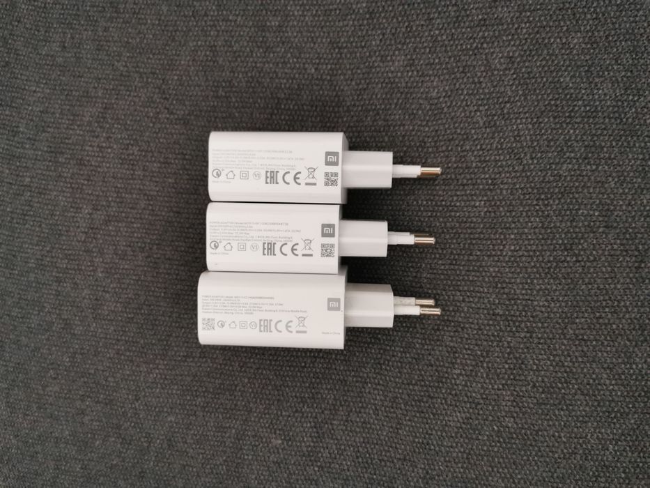 Kit com 3 Carregadores Xiaomi Turbo