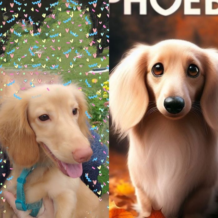 ВЯЗКА кобель таксы длинношерстной кремовый окрас