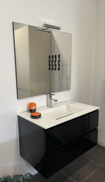 Móvel Wc Lacado Preto