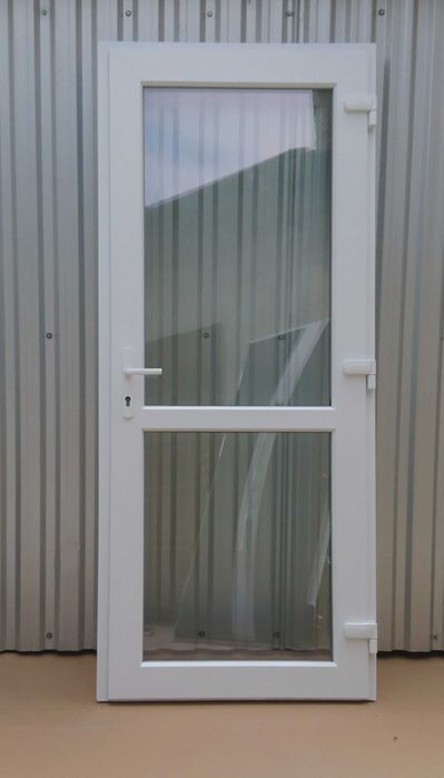 Drzwi zewnętrzne PCV 90X200 białe RÓŻNE ROZMIARY szybka dostawa PL
