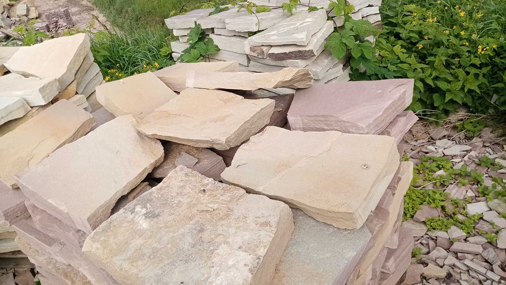 Камінь бутовий плитка одиничка ріпач соломка сходи рвана руст