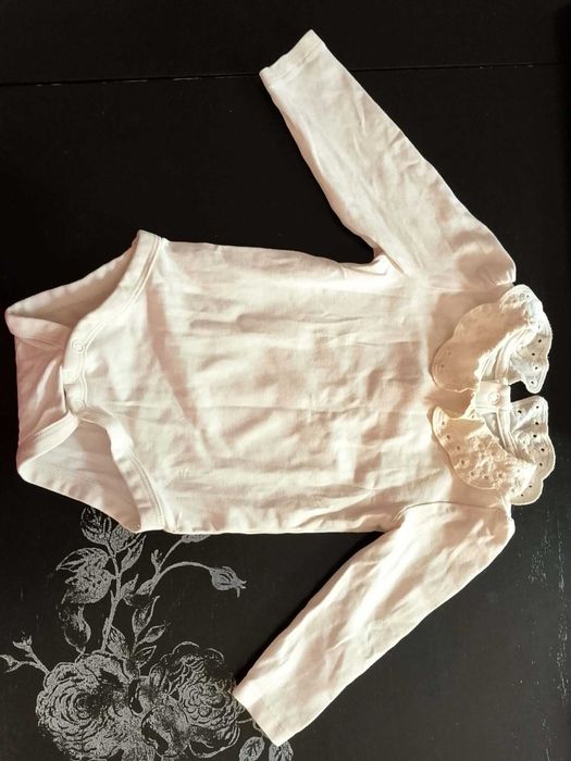 Białe body niemowlęce Unisex z kołnierzykiem - lupilu - Bawełna