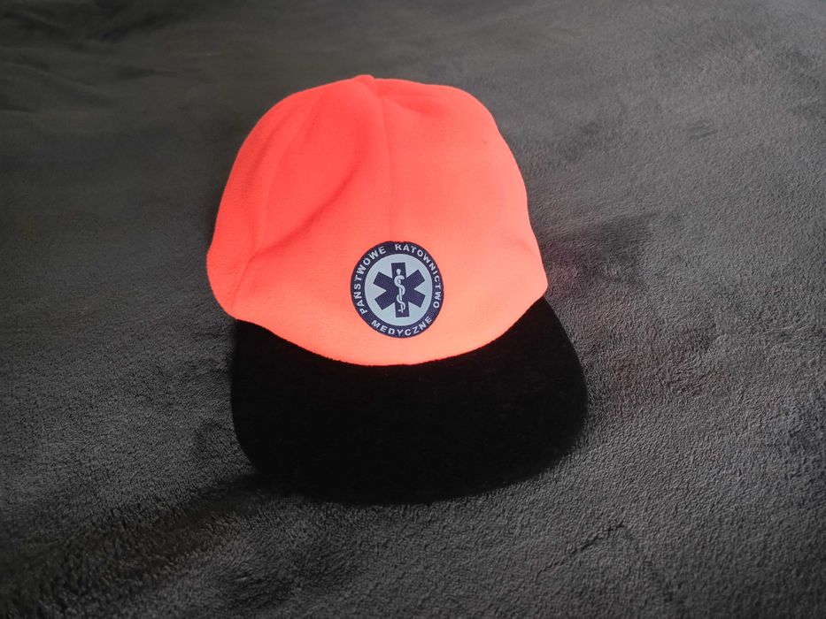 Czapka polarowa fluo ratownika medycznego  nowa