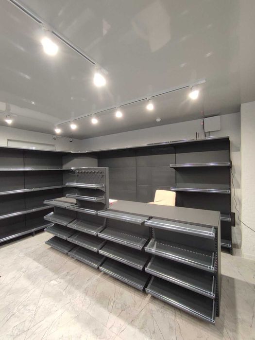 Стелажі полиці в наявності графіт, каси, холод, доставка/монтаж/сервіс