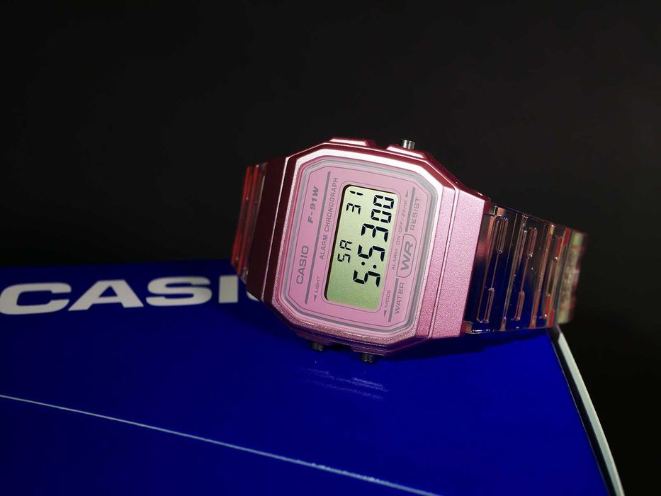 Женские часы Casio F91WS-4 Classic Pink розовые. 100% оригинал