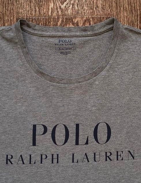 Серая мужская футболка свитшот худи Polo Ralph Lauren размер M