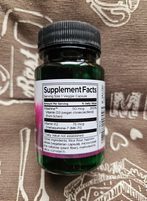 Swanson вітамін Д3 К2 витамин D 3 2000 5000 ме К 2 мк7 75 мкг 60 капс