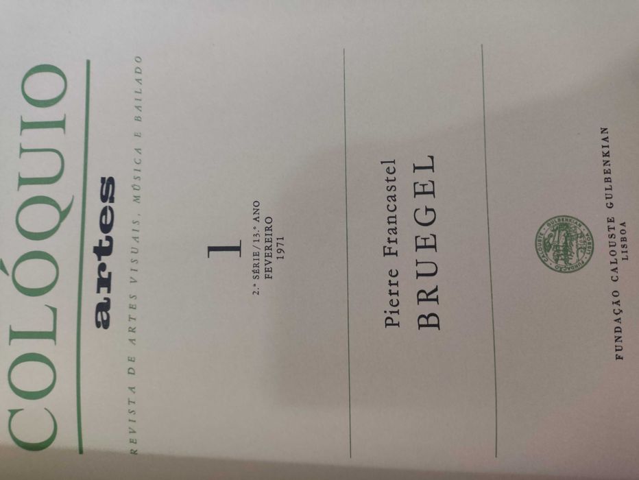 Revistas Colóquio Artes do nº1 ao 13,15 anos 70 F. Calouste Gulbenkian