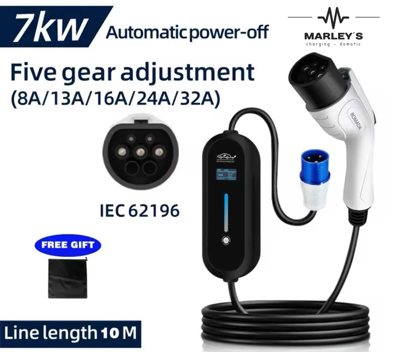 Carregador Portátil 7 kw - 32A c/ 10 METROS CABO - Eletricos/ Hibridos64738600314754121