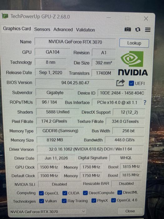 Rtx 3070 gaming oc