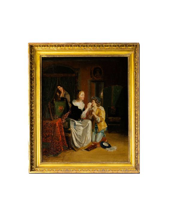 Pintura mãe filha Jean Augustin Franquelin | Romantismo