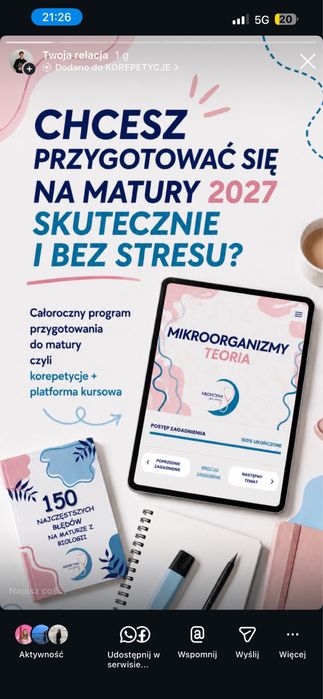 Korepetycje biologia + kurs maturalny