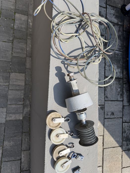 Sterociąg mechaniczny do łodzi – linka + rolki