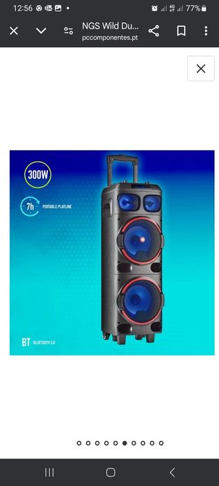 Aluguer Coluna Portatil para Festas