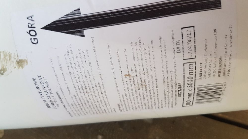 Szalunek papierowy tuleja 20x300cm