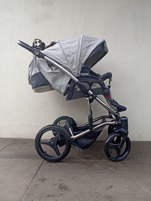 Wózek 3w1,4w1 Bebetto Tito premium Class szary fotelik cybex