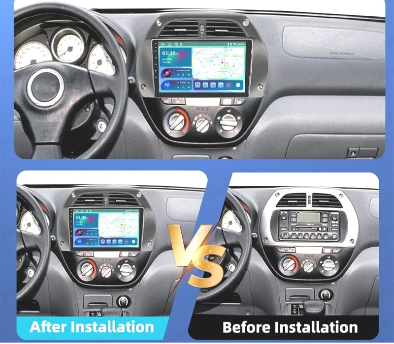 RÁDIO GPS ANDROID 13 TOYOTA RAV4 00-06