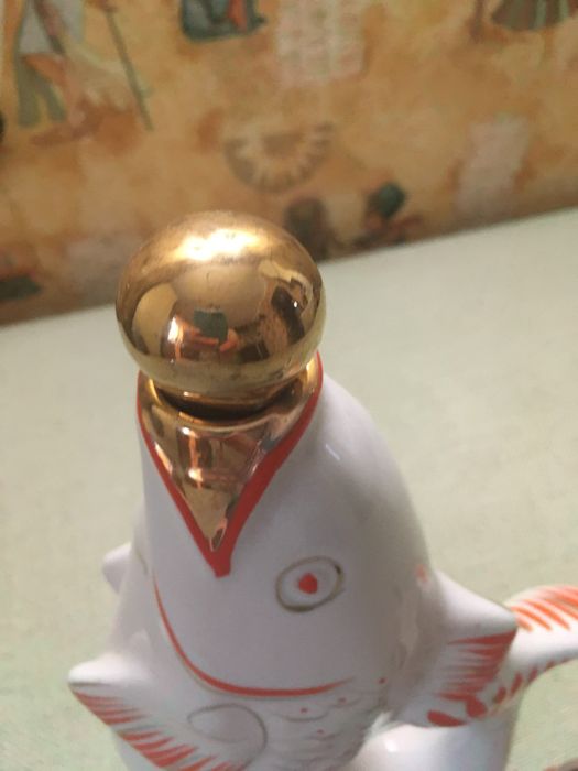 Фарфоровая рыбка с позолотой СССР