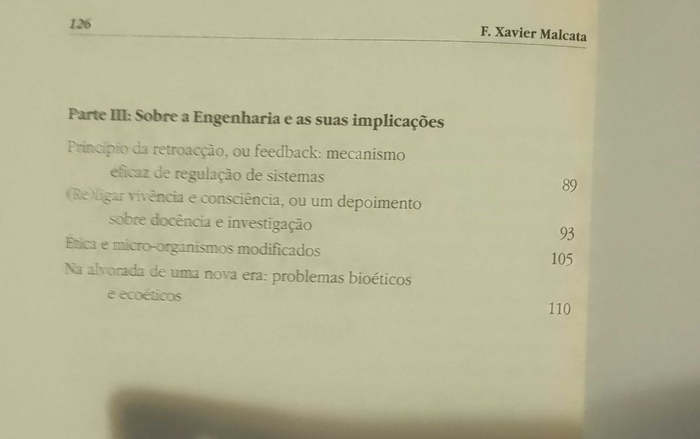 Contingência e utopia - relatos e reflexões, Xavier Malcata