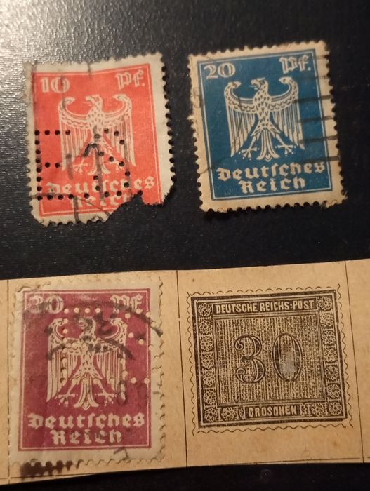 5 selos pfennig Alemanha Germany - Aguia Imperial	1924
