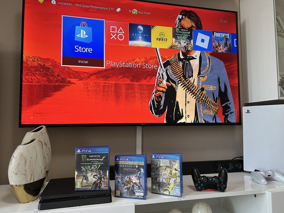 PlayStation 4 + Comando + Jogos ( impecavel )